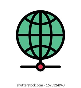 icono global de color plano vectorial 