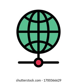 icono global de color plano vectorial 