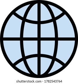 Globales Vektorflachfarbensymbol 
