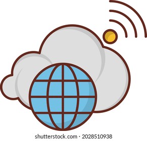 global vector flat color icon