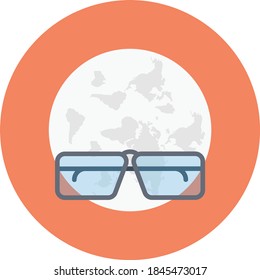 global vector flat colour icon 