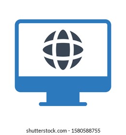 global vector glyph color icon 