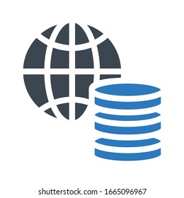 global vector glyph color icon 