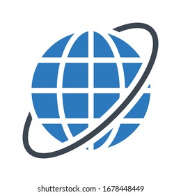 icono de color de glifo vector global 