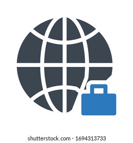 icono de color de glifo vector global 