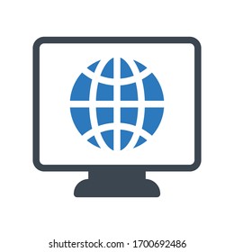 global vector glyph color icon 