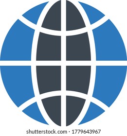 global vector glyph color icon 