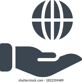 global vector glyph color icon 