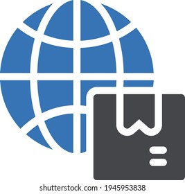 global vector glyph color icon