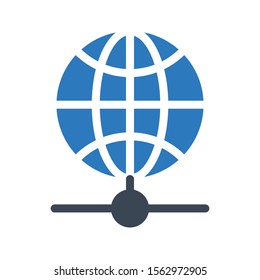 global  vector glyph colour icon 