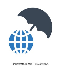 global vector glyph colour icon 