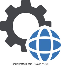 global vector glyph colour icon