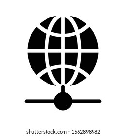global vector glyph flat icon 