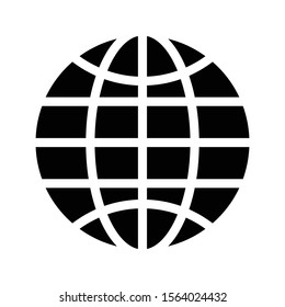global vector glyph flat icon