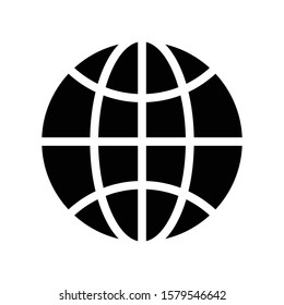 global vector glyph flat icon 