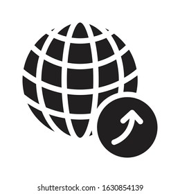 global vector glyph flat icon 