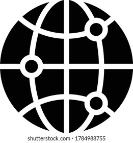 icono plano global de glifos vectoriales 