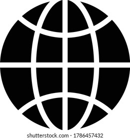 global vector glyph flat icon 