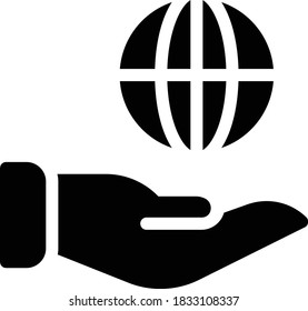 icono plano global de glifos vectoriales
