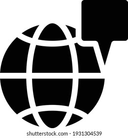 global vector glyph flat icon