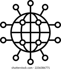 Globales Vektorsymbol. Kann für Druck-, Mobil- und Web-Anwendungen verwendet werden.