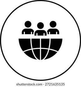 Icono del Vector global. Se puede utilizar para aplicaciones de impresión, móviles y de Web.
