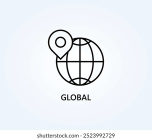 Ilustración Global Del Símbolo Del Signo Del Vector, Del Icono O Del Logotipo