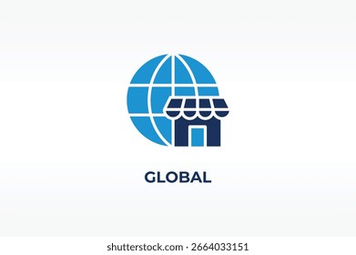 GLOBAL vector, icon or logo sign isolated symbol illustration