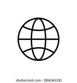 Globales Vektorsymbol. World set International Earth Globe - Symbol, Vektorgrafik