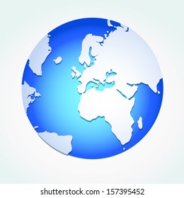 Global,  Vector illustration of Global map in Africa view.