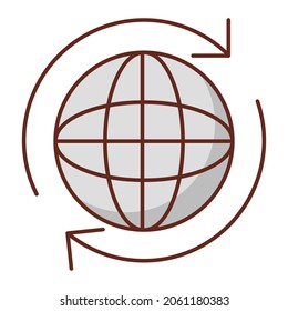 global Vector illustration on a transparent background. Premium quality symbols.Vector line flat color icon for concept and graphic design.