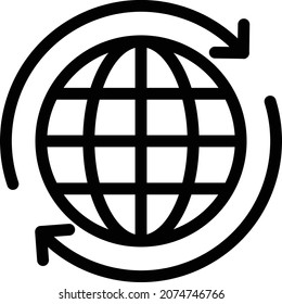 global Vector illustration on a transparent background. Premium quality symbols. Stroke vector icon for concept and graphic design.
