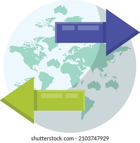 ilustración de vector global en un fondo transparente.Símbolos de calidad premium.Icono plano de línea vector para el diseño de concepto y gráfico.
