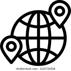 ilustración de vector global en un fondo transparente. Símbolos de calidad premium. Icono vectorial de trazo para el concepto y diseño gráfico.