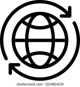 global  Vector illustration on a transparent background. Premium quality symmbols. Thin line vector icons for concept and graphic design. 
