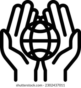 globale Vektorgrafik auf transparentem Hintergrund. Hochwertige Symbole. Dünne Vektorsymbole für Konzept und Grafikdesign.