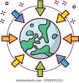 globale Vektorgrafik auf transparentem Hintergrund. Hochwertige Symbole. Flachsymbole für Vektorgrafiken für Konzept und Grafikdesign.