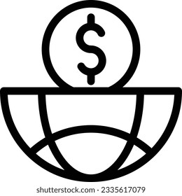 ilustración de vector global en un fondo transparente.Símbolos de calidad premium.Icono de vector de trazo para el diseño de concepto y gráfico. 
