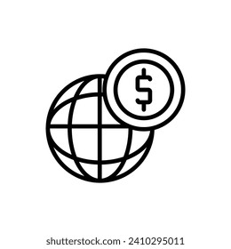 Diseño de iconos de línea de vector global