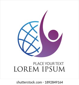 global vector logo illustration design template