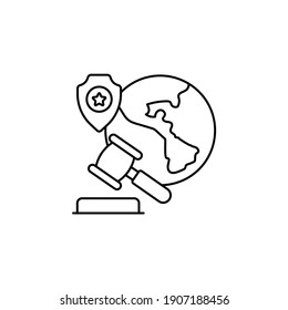 Globale Vektorgrafik-Symbol-Stil-Illustration. EPS10-Datei