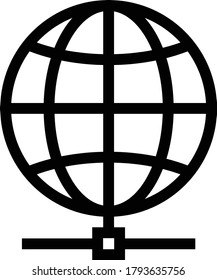 global vector thin line icon 