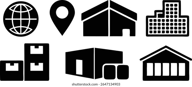 Global Warehouse Icons Pack 10 Edificios Conta.
