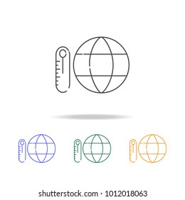 Global warm icons. Element of ecology for mobile concept and web apps. Thin line  icon for website design and development, app development. Premium multicolor icons on white background