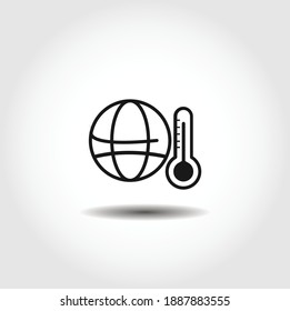 Globales warmes, isoliertes Vektorsymbol. Ökodesign-Element