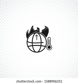 Global warm vector icon on white background. Global warm vector icon on white background. Global warm vector icon on white background. 