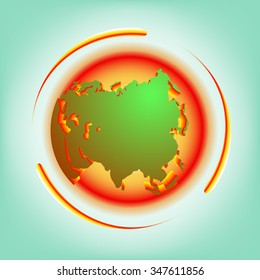 Global warming abstract vector