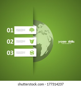 Global warming background / Eco signs  