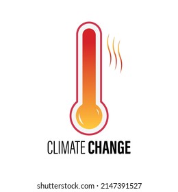 Global Warming and Climate Change Concept. Flat  Vector Illustration.