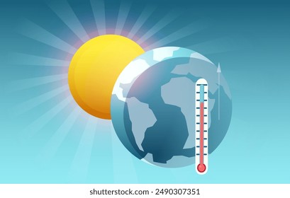Global Warming and climate change concept 